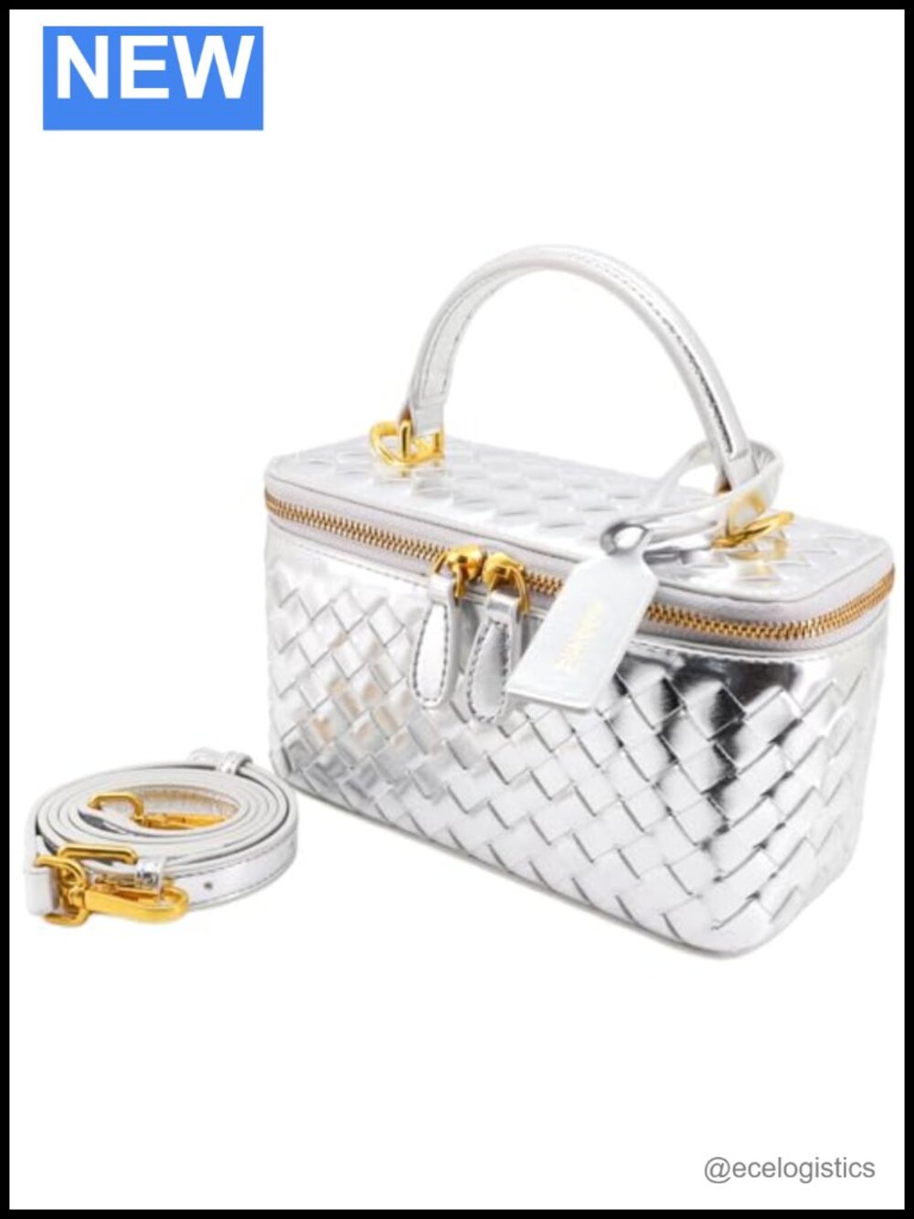 Woven Box Purse Vegan Leather Crossbody Bag for Women Clutch